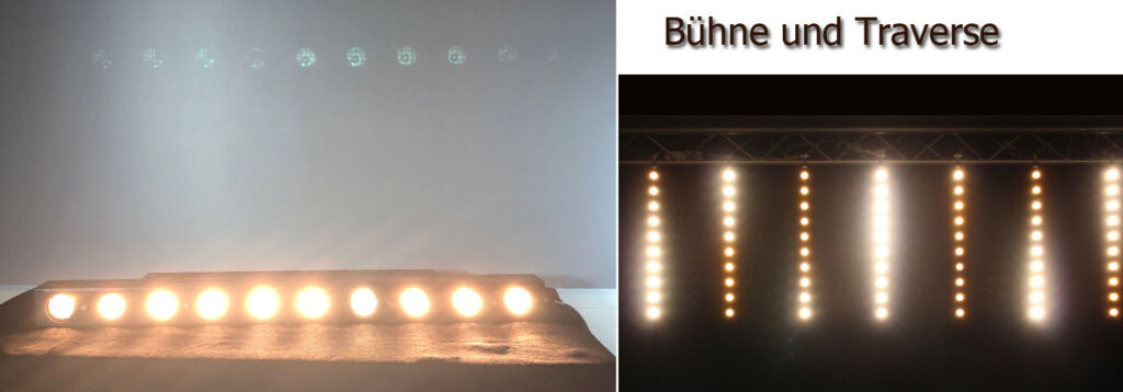 Lightbar -Strip-Blinder-X - example use on stage and truss.